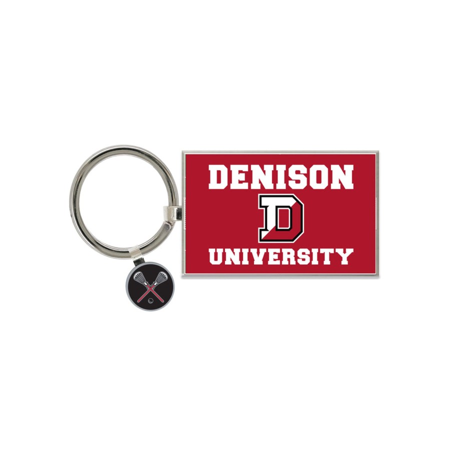 Gifts & Collectibles Denison University | Key Tag Lacrosse Charm Spirit