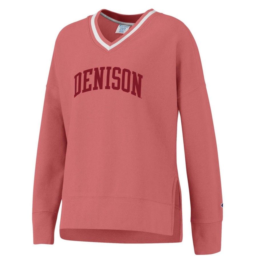 Women Shop Denison University | Champion Ladies Reverse Weave V Neck