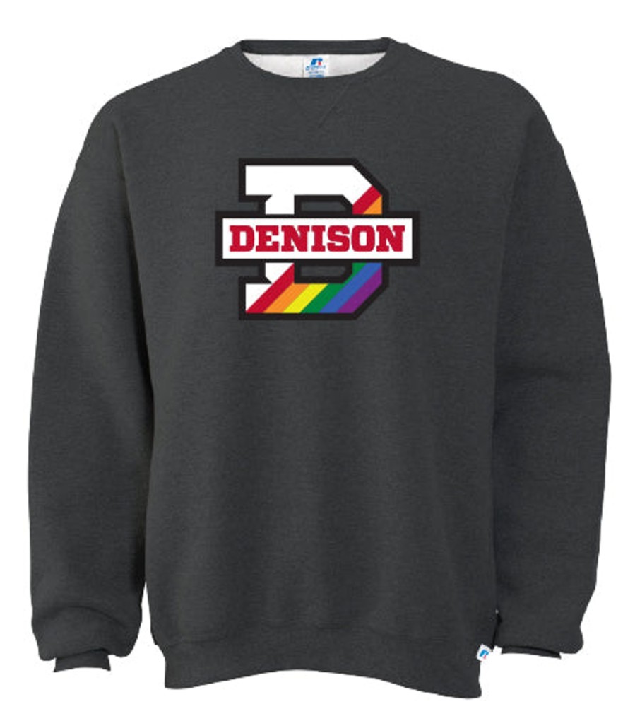 Men Shop Denison University | Boxercraft Rainbow Fleece Crew