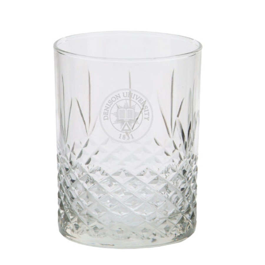 Gifts & Collectibles Shop Denison University | Rfsj 14Oz Etched Diamond Cut Rocks Glass