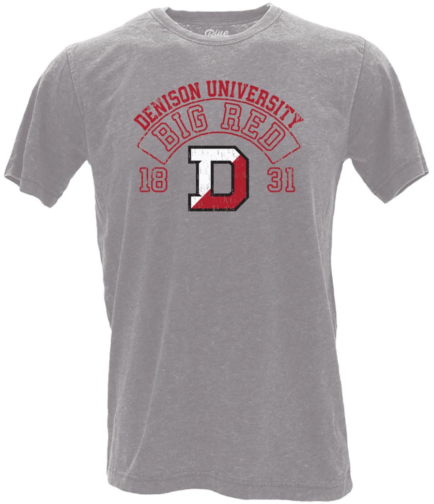 Men Shop Denison University | Blue 84 Burnout Wash Tee