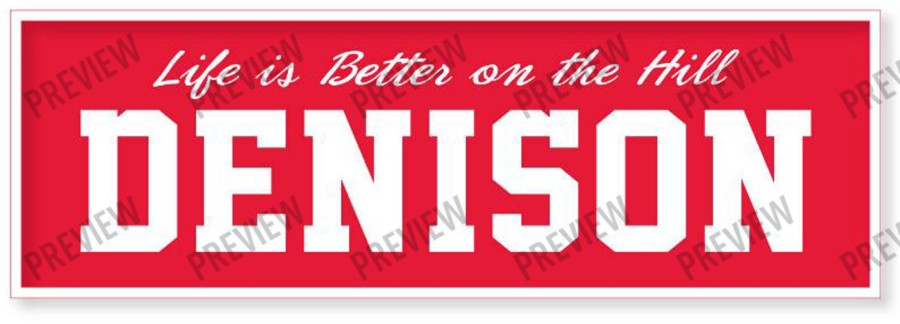 Gifts & Collectibles Denison University | Banner "Life Is Better On The Hill"