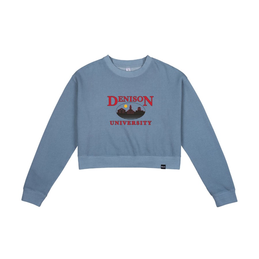 Women Shop Denison University | Uscape Fleece Crop Crew