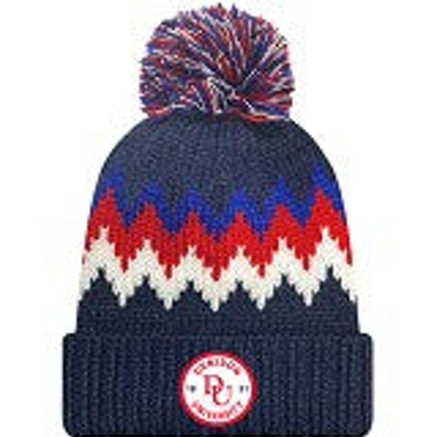 Hats Shop Denison | League Zig Zag Cuff Beanie With Pom