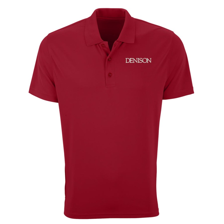 Men Shop Denison University | Vantage Omega Solid Mesh Tech Polo