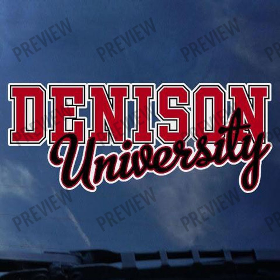 Gifts & Collectibles Denison University | Decal: Denison Over University