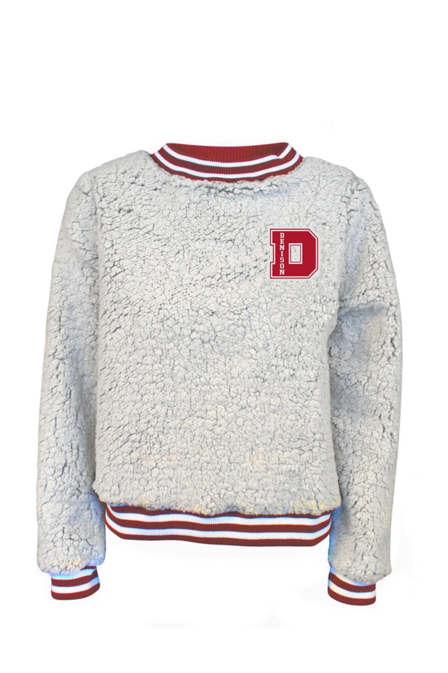 Women Shop Denison University | Sherpa Crop With Contrasting Trim