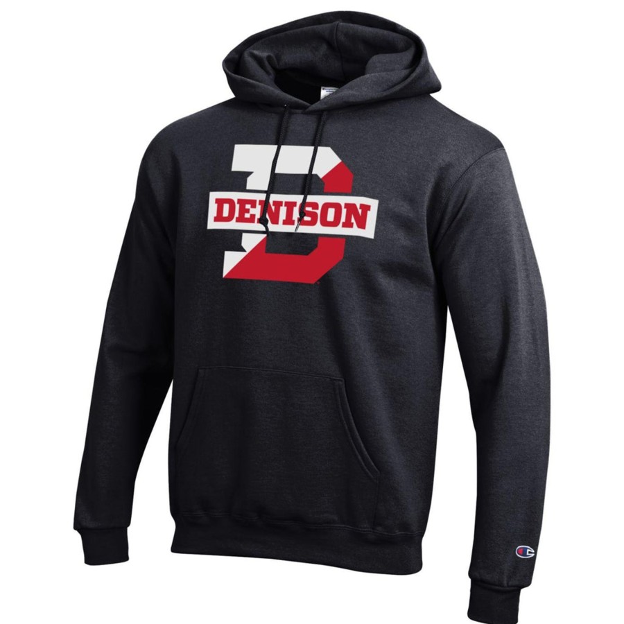 Men Shop Denison University | Champion Powerblend Fleece Hood